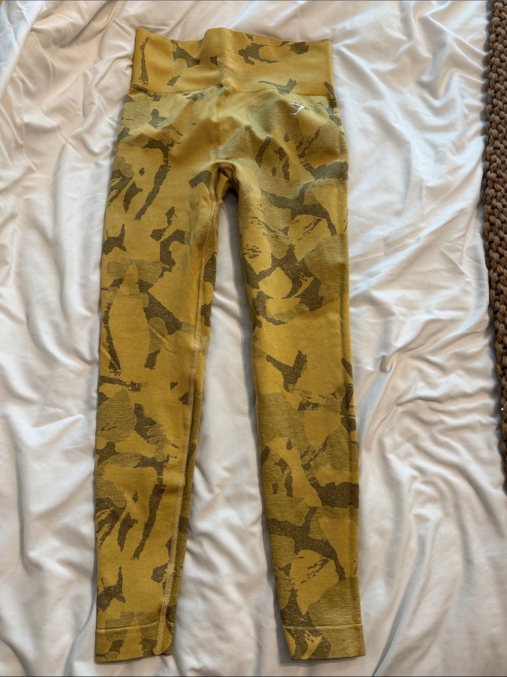High-Waist Camo Leggings - Yellow